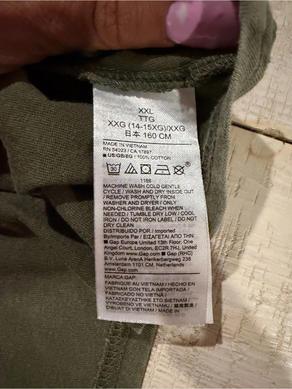 Gap Kids Boys Long Sleeve Henley Shirt – XXL (14–16) – Olive Green – NWT